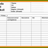 Vorlage Protokoll Kostenlos