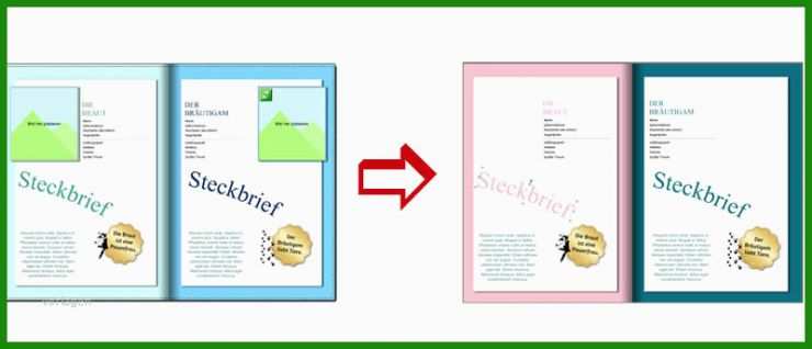 Vorlage Steckbrief Brautpaar