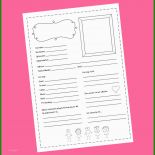 Vorlage Steckbrief Freundebuch