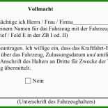 Vorlage Vollmacht Kfz Zulassung Kostenlos