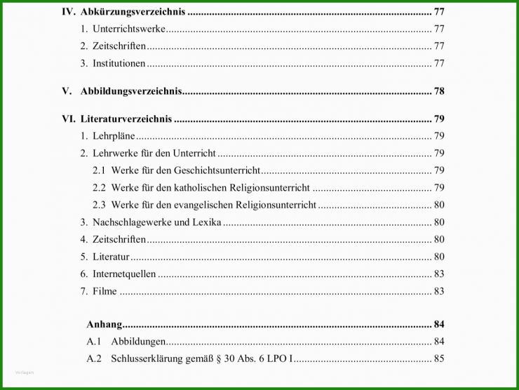 Vorlage Word Bericht Mit Inhaltsverzeichnis