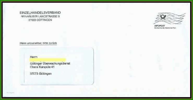 Vorlage Word Brief Mit Fenster