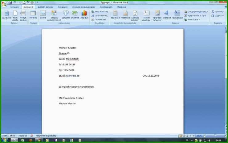 Vorlage Word Brief Mit Sichtfenster