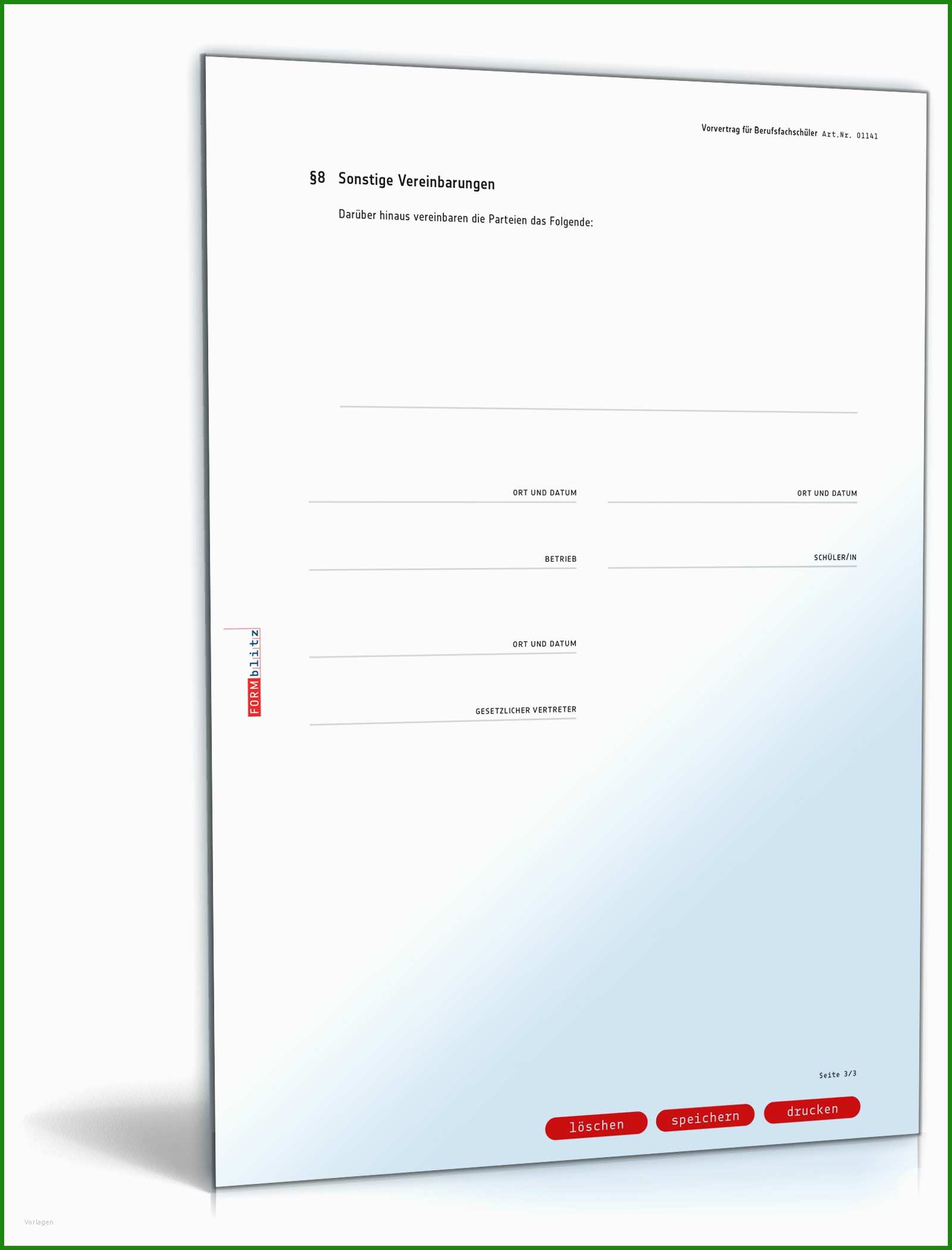 Vorvertrag Zum Mietvertrag