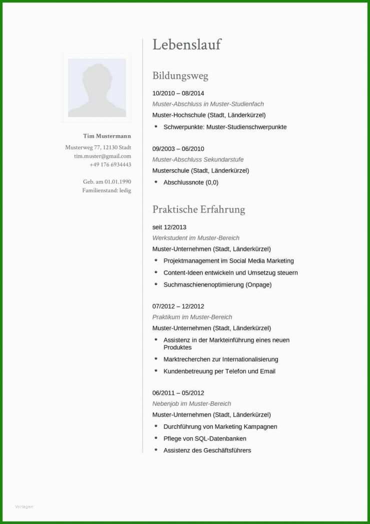 Werkstudent Muster Arbeitsvertrag