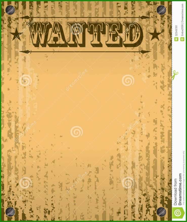 Western Steckbrief Vorlage