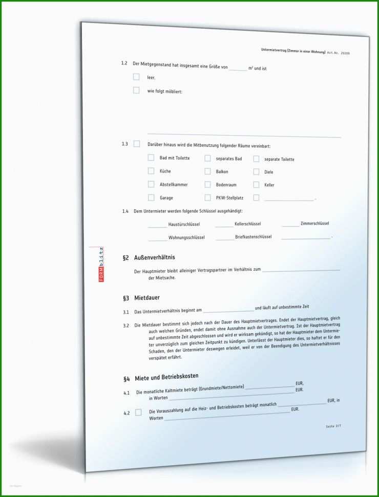 Wg Mietvertrag Kündigen Vorlage