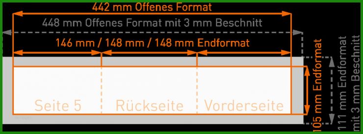 Wickelfalz Flyer Vorlage Photoshop