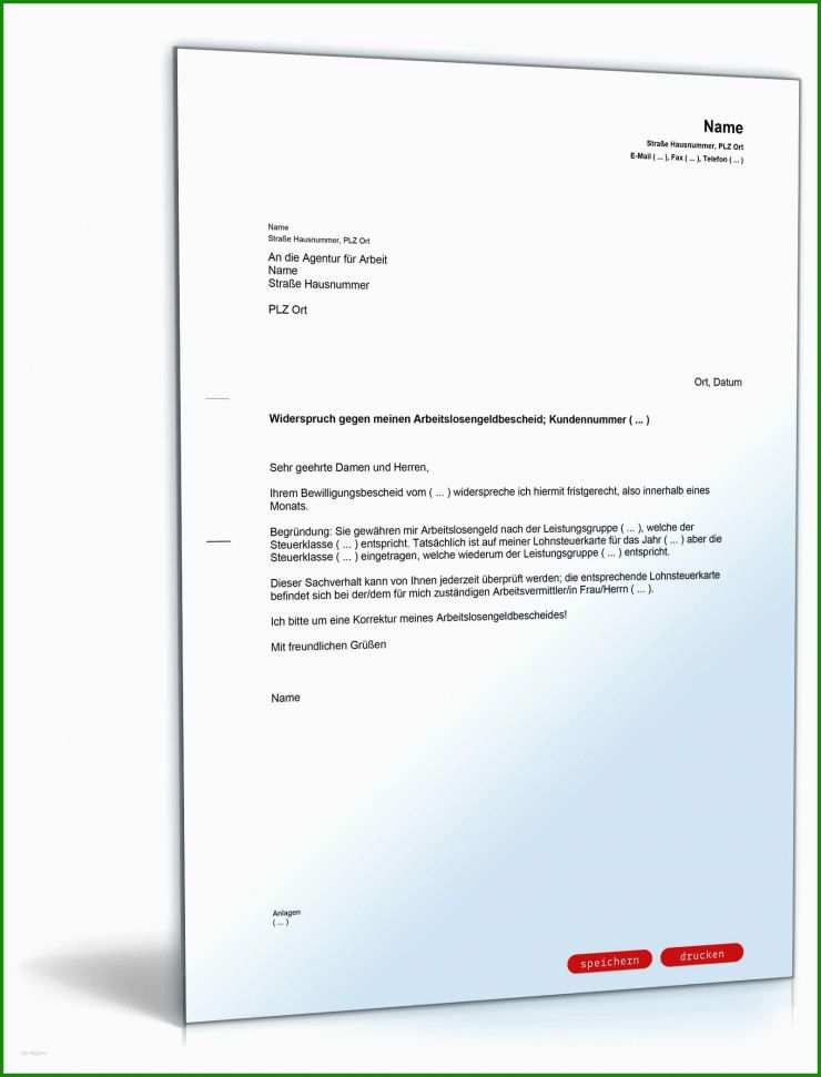Widerspruch Einlegen Rechnung Muster