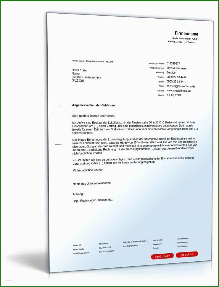 Widerspruch Vorlage Rechnung