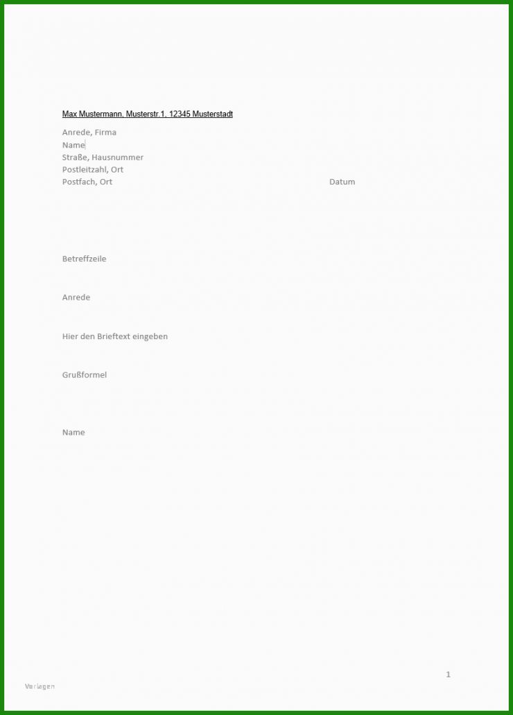 Word Vorlage Brief Auswählen