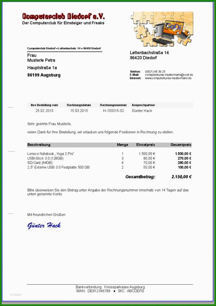Word Vorlage Brief Din A4