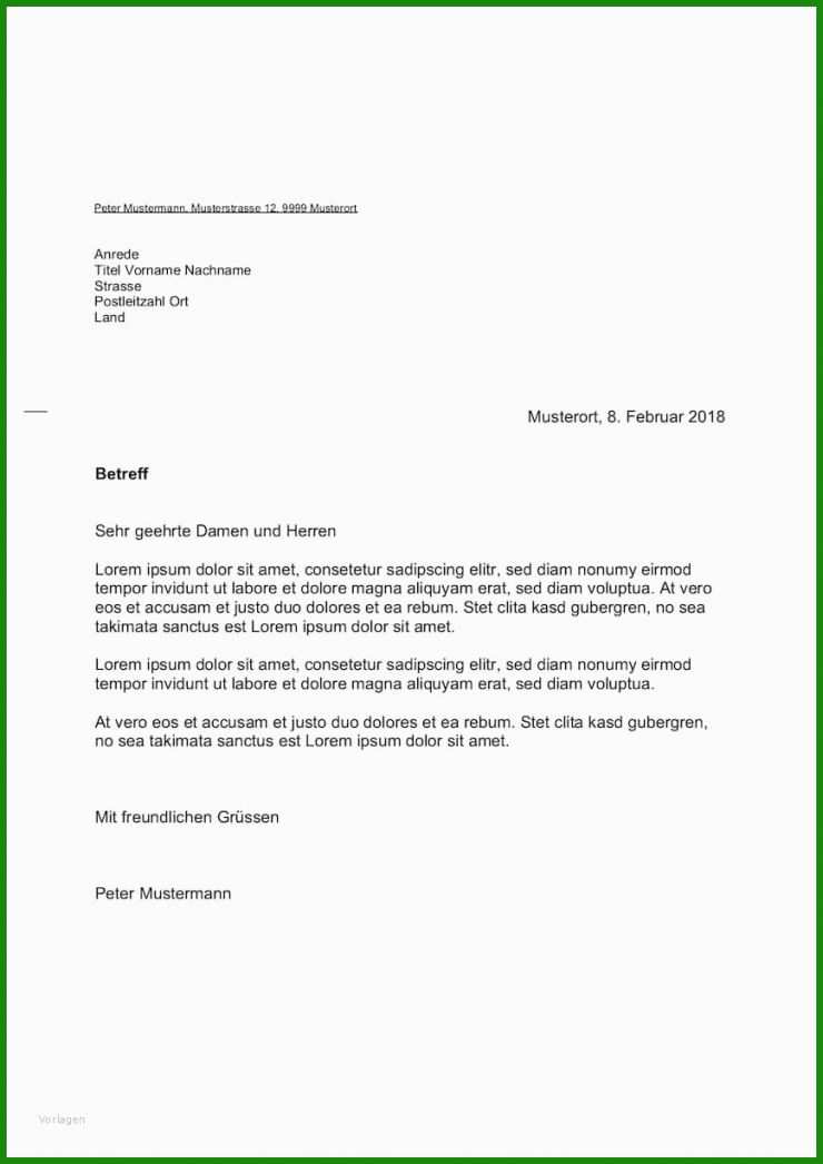 Word Vorlage Brief Mit Logo