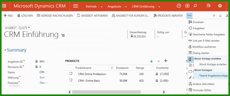 Word Vorlagen Angebot