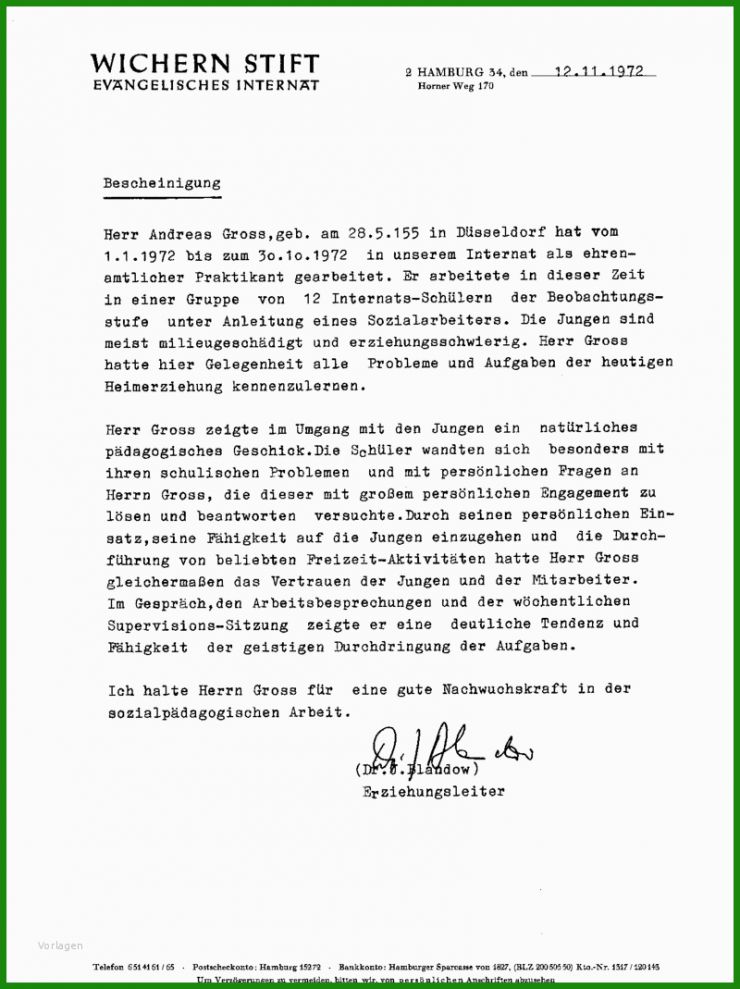 Zeugnis Für Praktikum Vorlage